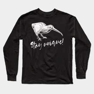 Funny Kiwi Bird stay unique Long Sleeve T-Shirt